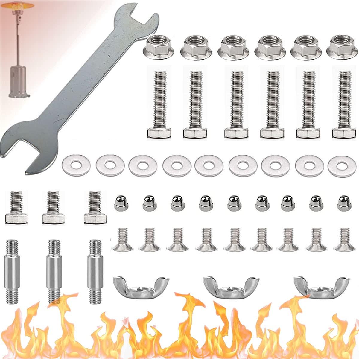 Outdoor Heaters for Patio Heater Replacement Parts-Bolt & Nut Set Patio Heater Reflector Shield Accessories Round Umbrella Outdoor Heaters for Patio Hardware
