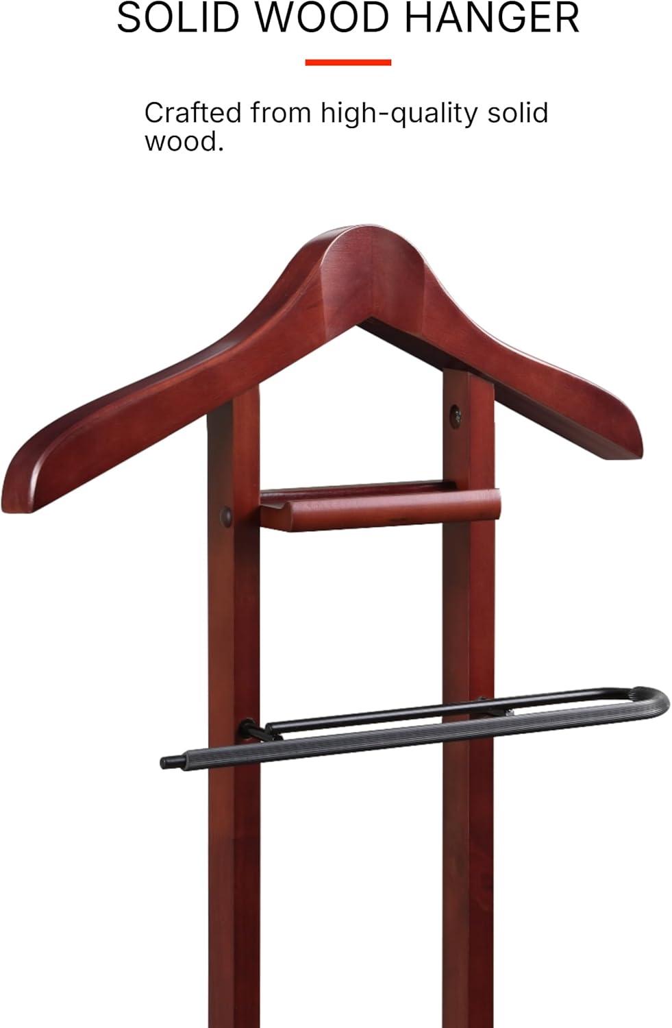 Proman Products Lancaster Valet Mahogany with Black Hardware