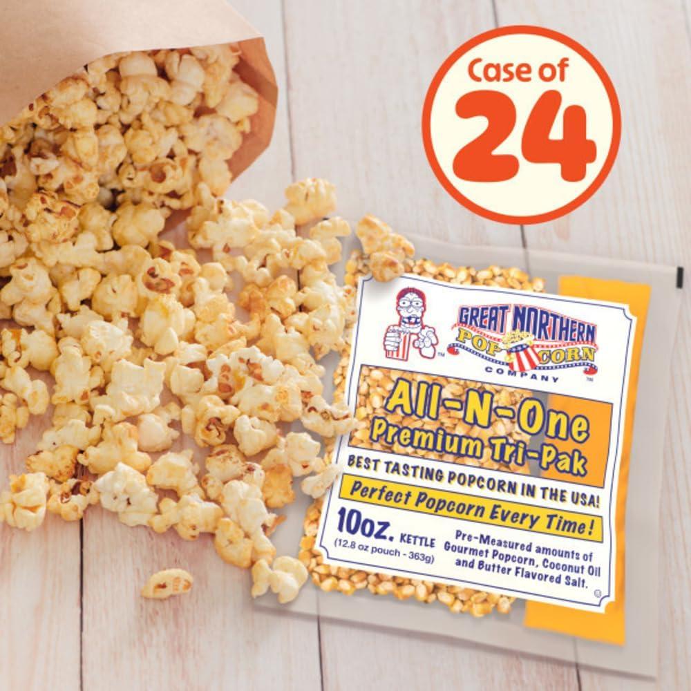 10oz All-in-One Butter Popcorn Packs for Machines, 24 Case