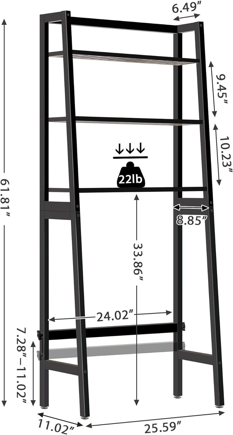 Over The Toilet Storage, Wooden 3-Tier Over-The-Toilet Rack Bathroom Space Saver Organizer, Freestanding Above Toilet Stand with Toilet Paper Holder and Towel Hook(White)