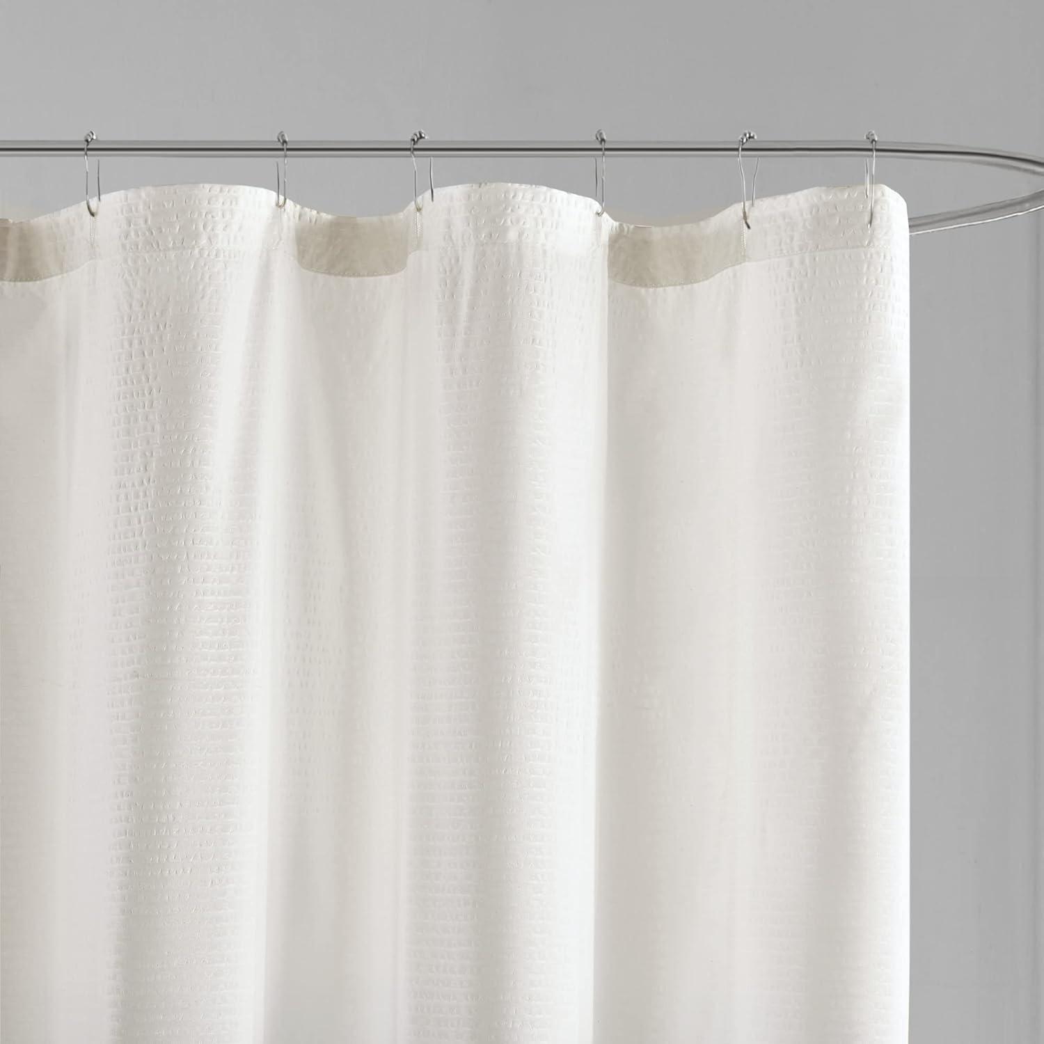 Madison Park Ara Ombre Printed Seersucker Single Shower Curtain