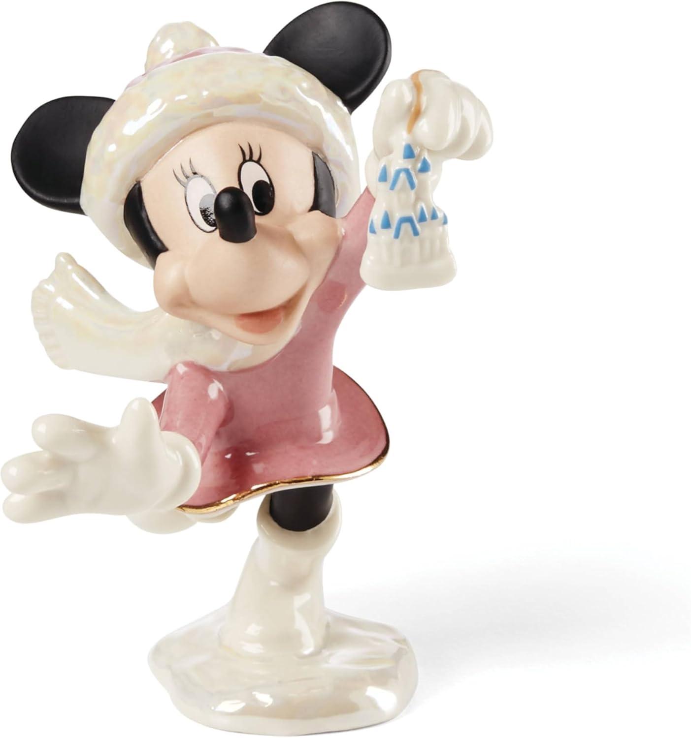 Disney Winter Fun 5-Piece Porcelain Figurine Set with 24K Gold Accents