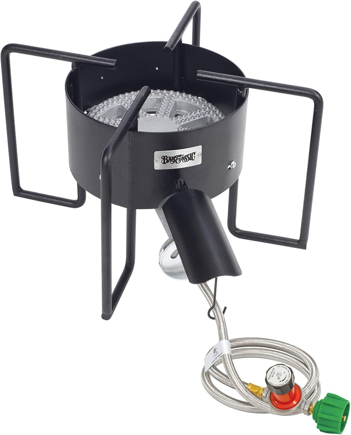 Black Steel Outdoor Gas Single Burner Cooker