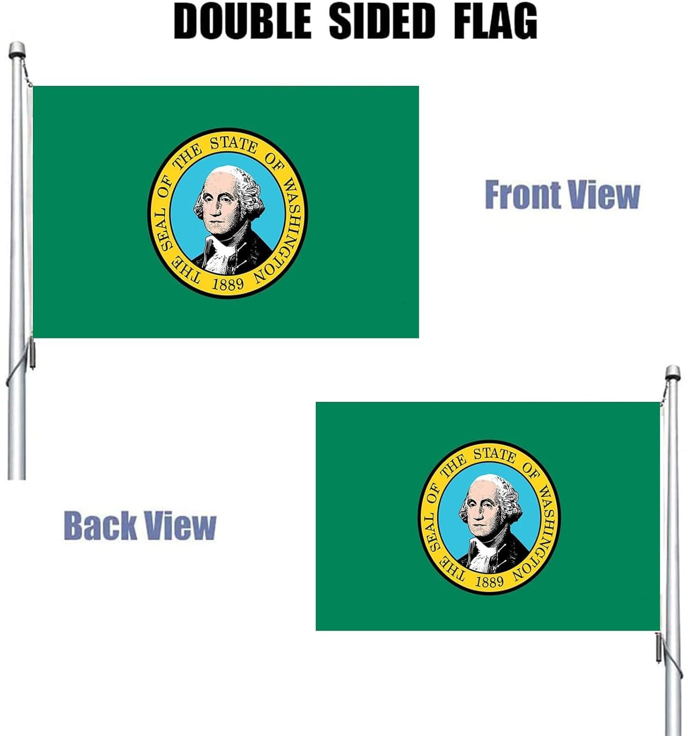 Washington State flag 3 x 5 feet double-sided polyester