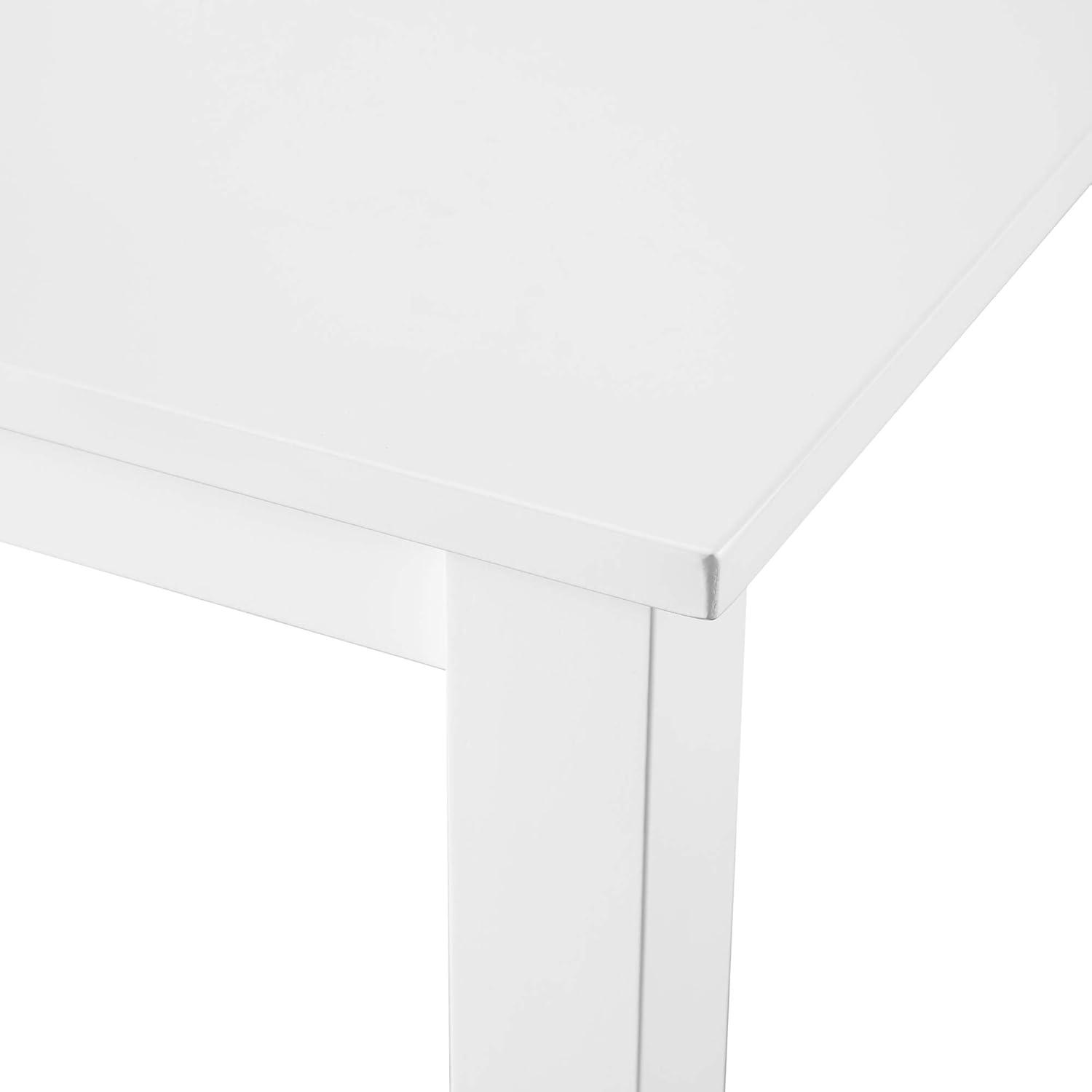 5pc Contemporary Farmhouse Dining Set White/Navy - Saracina Home: Rubberwood & MDF, Non-Extension Rectangle Table