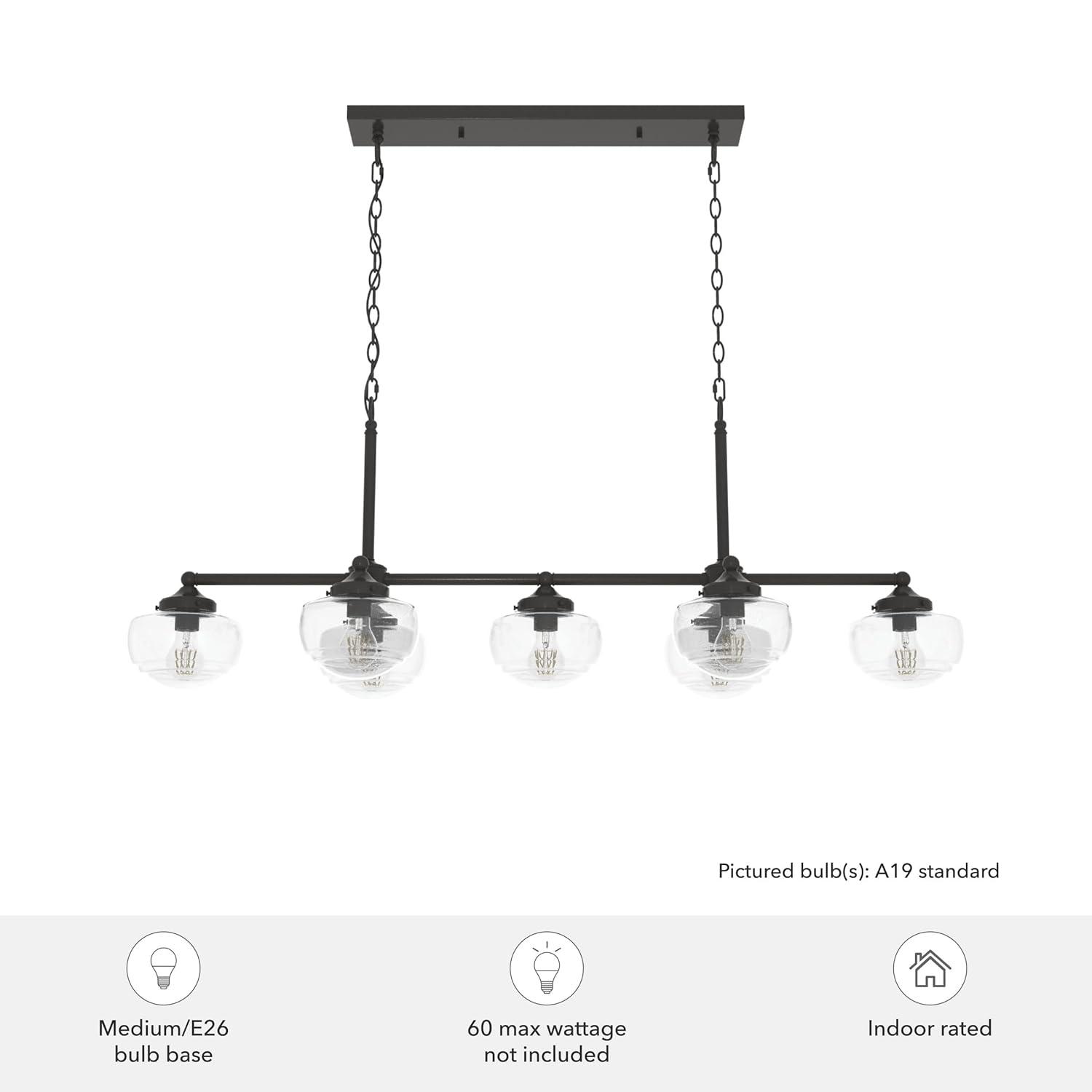 Saddle Creek 7 - Light Kitchen Island Linear Pendant