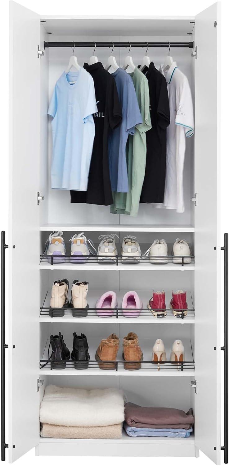 Manhattan Comfort Lee 2 Door and 4 Shelf Wardrobe Closet