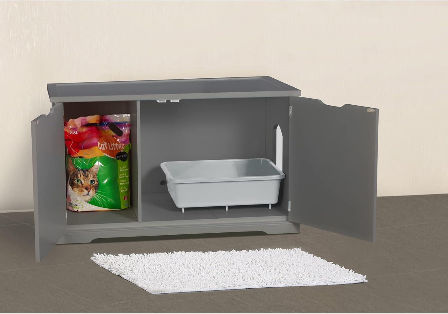 Merry Products Decorative Bench with Enclosed Cat Litter Washroom Box