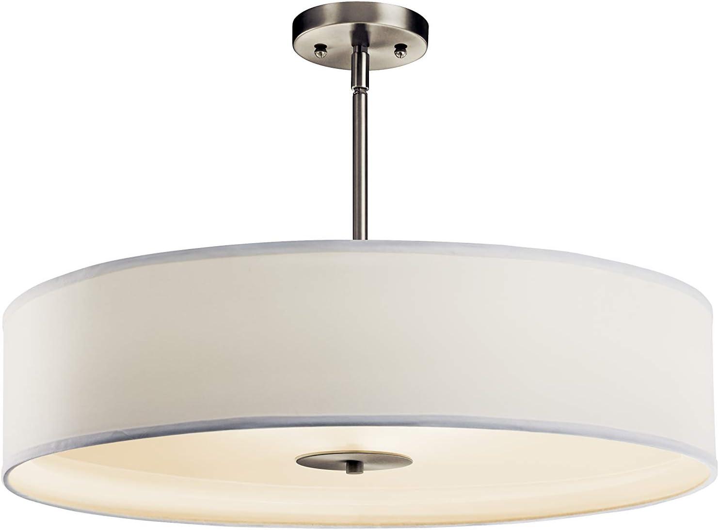 24" 3 Light Convertible Pendant Brushed Nickel