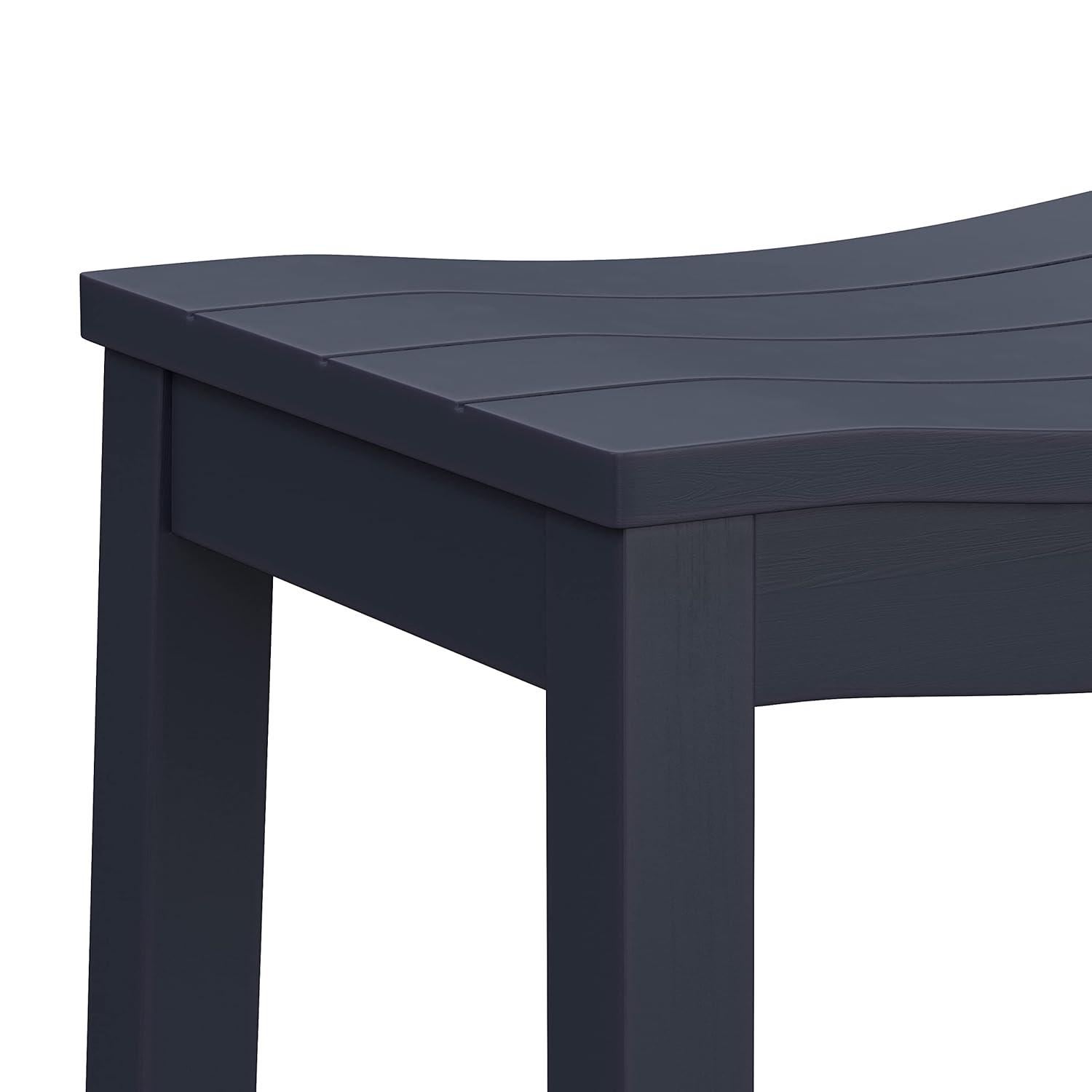 Hillsdale Furniture 30" Fiddler Backless Barstool Navy: Matte Finish, Wood Legs, Fixed Height