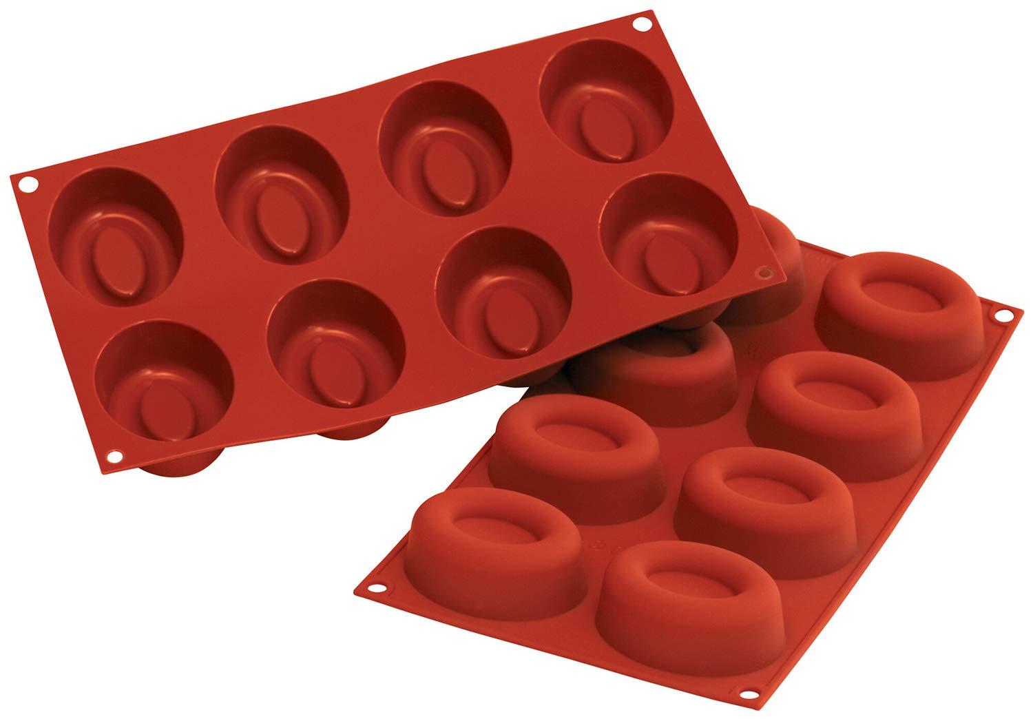 Silikomart Silicone Bakeware Oval Savarin 2.4 Oz - 8 Cavities