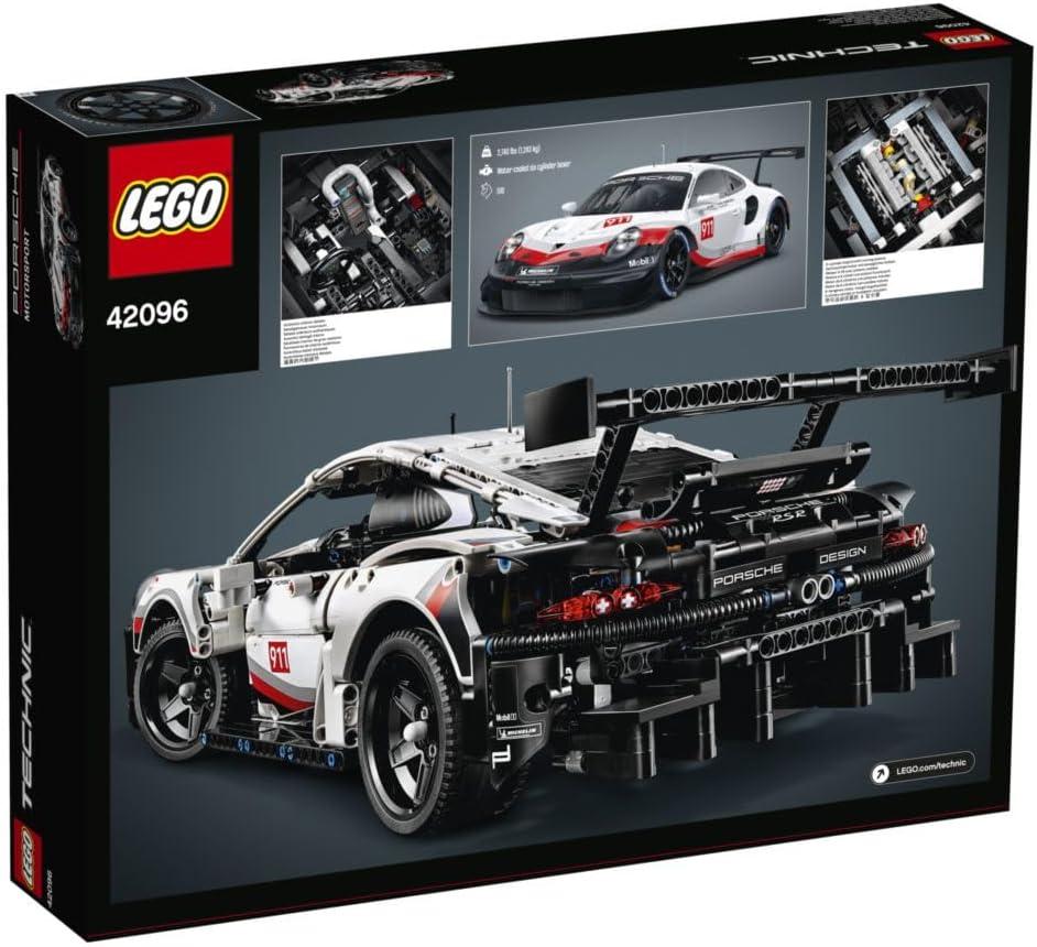 LEGO Technic Porsche 911 RSR Race Car Model Building Kit 42096, Advanced Replica, Exclusive Collectible Set, Gift for Kids, Boys & Girls