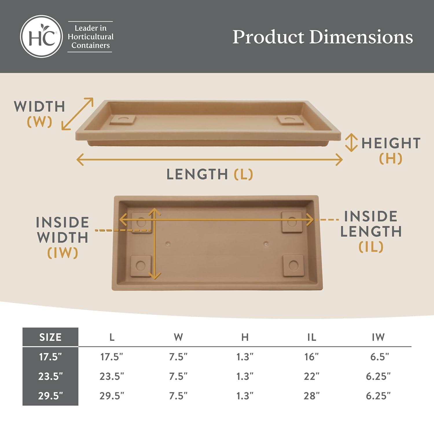 Terra Cotta Rectangular Lightweight Plastic Plant Tray