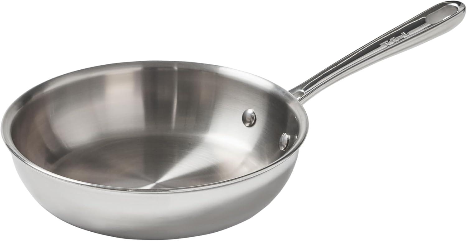 T-fal Pro Tri-Ply Stainless Steel Cookware, 8 inch Frypan, Silver