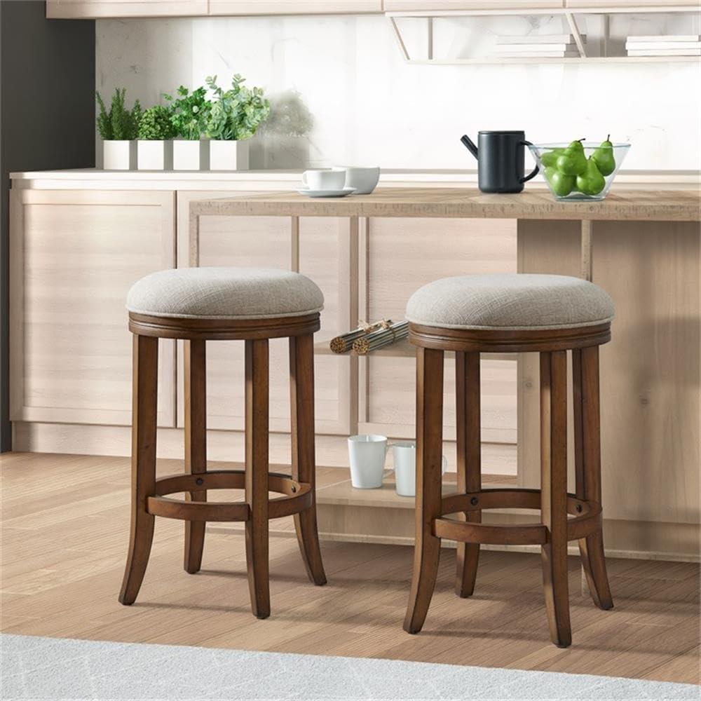 Natick Solid Rubber Wood Counter And Bar Stool