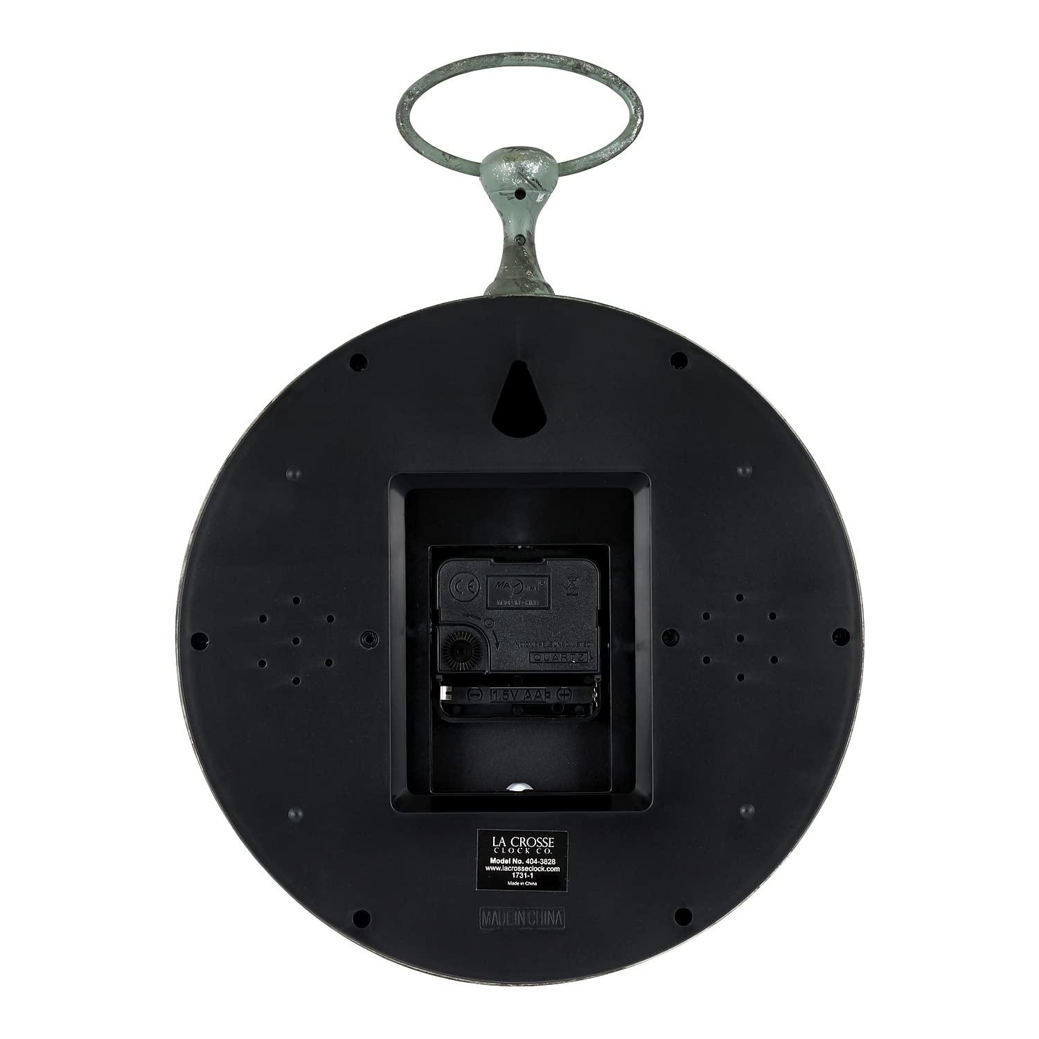 La Crosse Clock 9" Pocket Watch Analog Quartz Wall Clock, 404-3828-Int