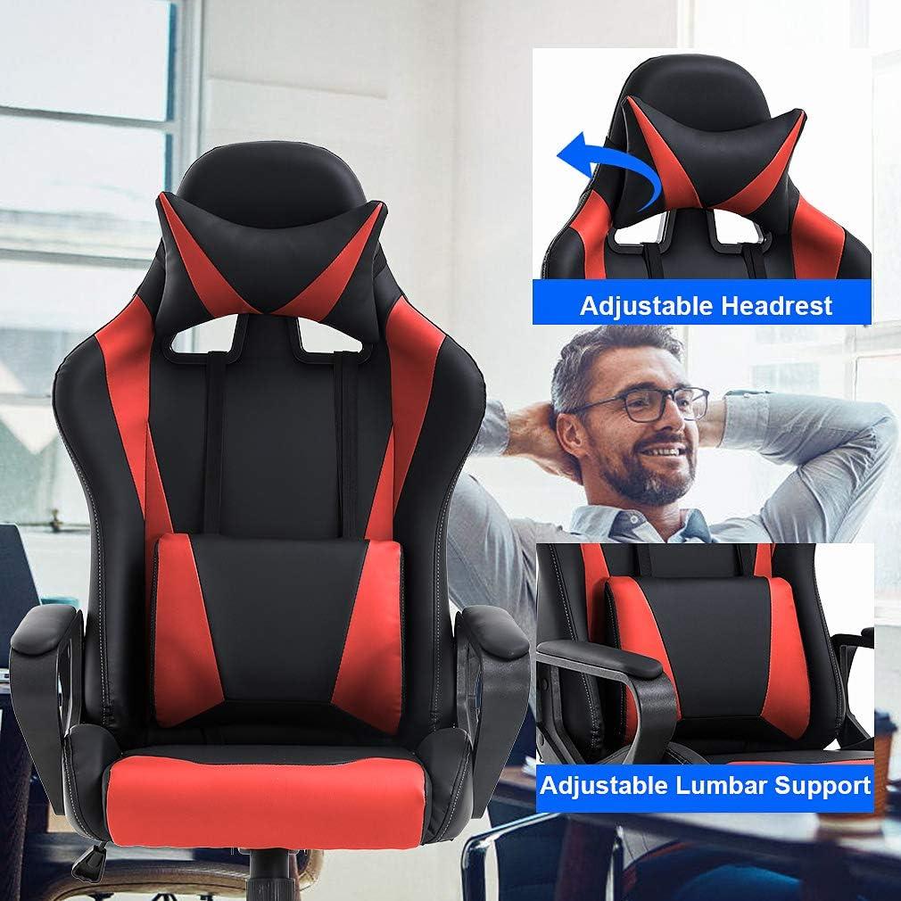 FDW Office Chair Gaming Chair Desk Chair Ergonomic Executive Chair with Lumbar Support Adjustable Stool Swivel Rolling Computer Chair