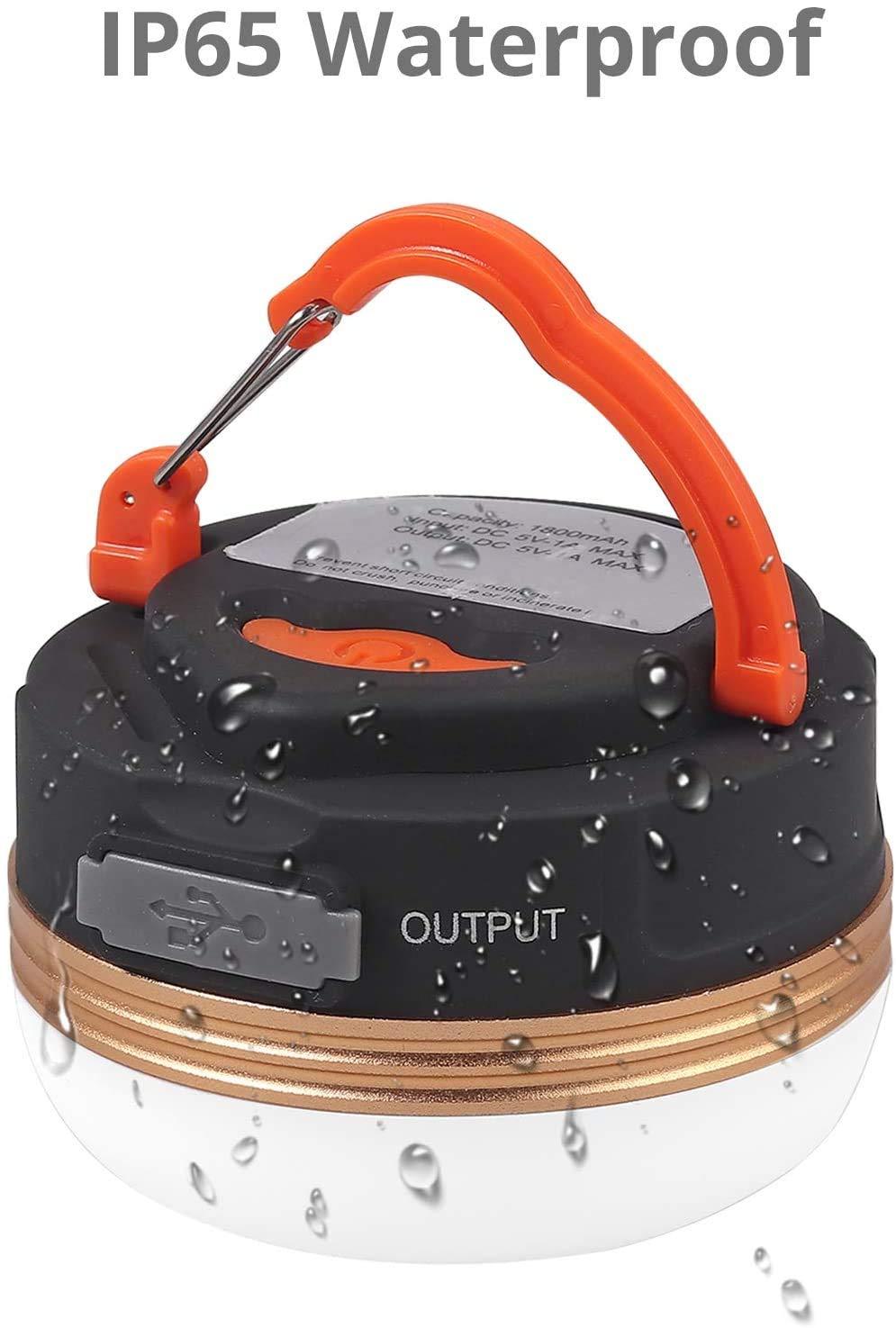 LED Camping Lantern, Rechargeable Portable Tent Light, 300LM,3 Light Modes,1800mAh Power Bank, Magnet Base,Electric Lantern Flashlight for Camping/Hiking/Fishing/Hurricane/Emergency(2 Packs)