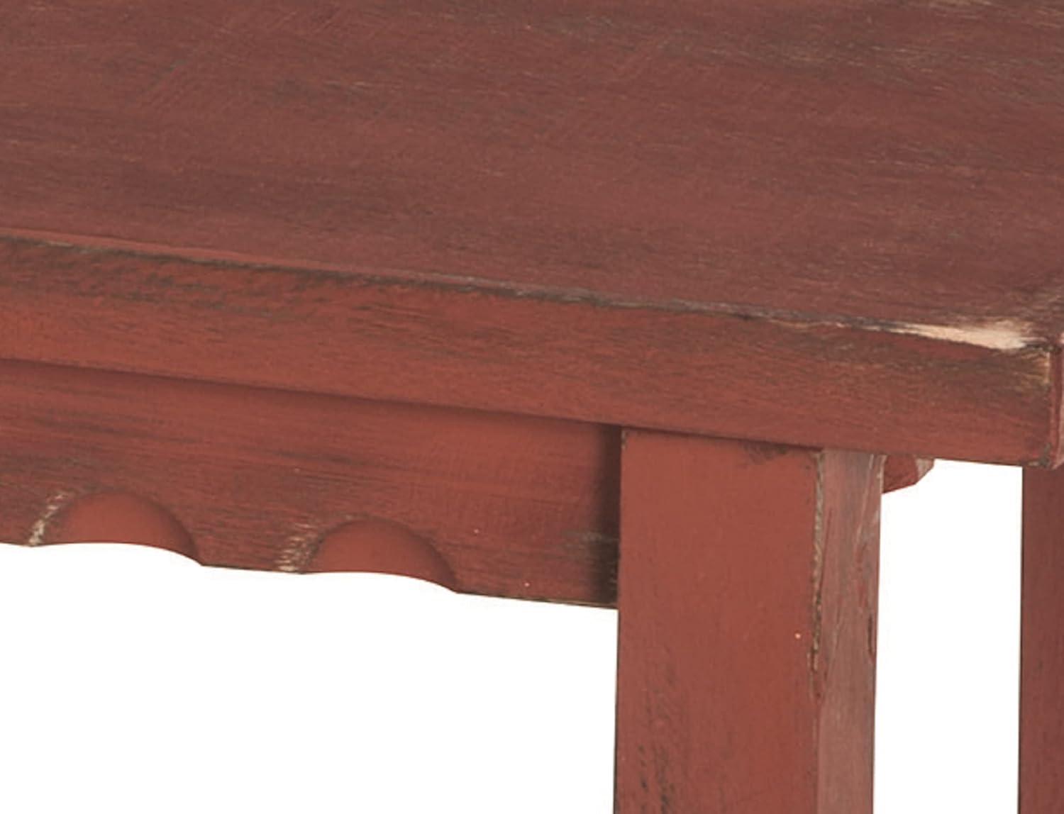 Country Cottage Bench, Red Antique