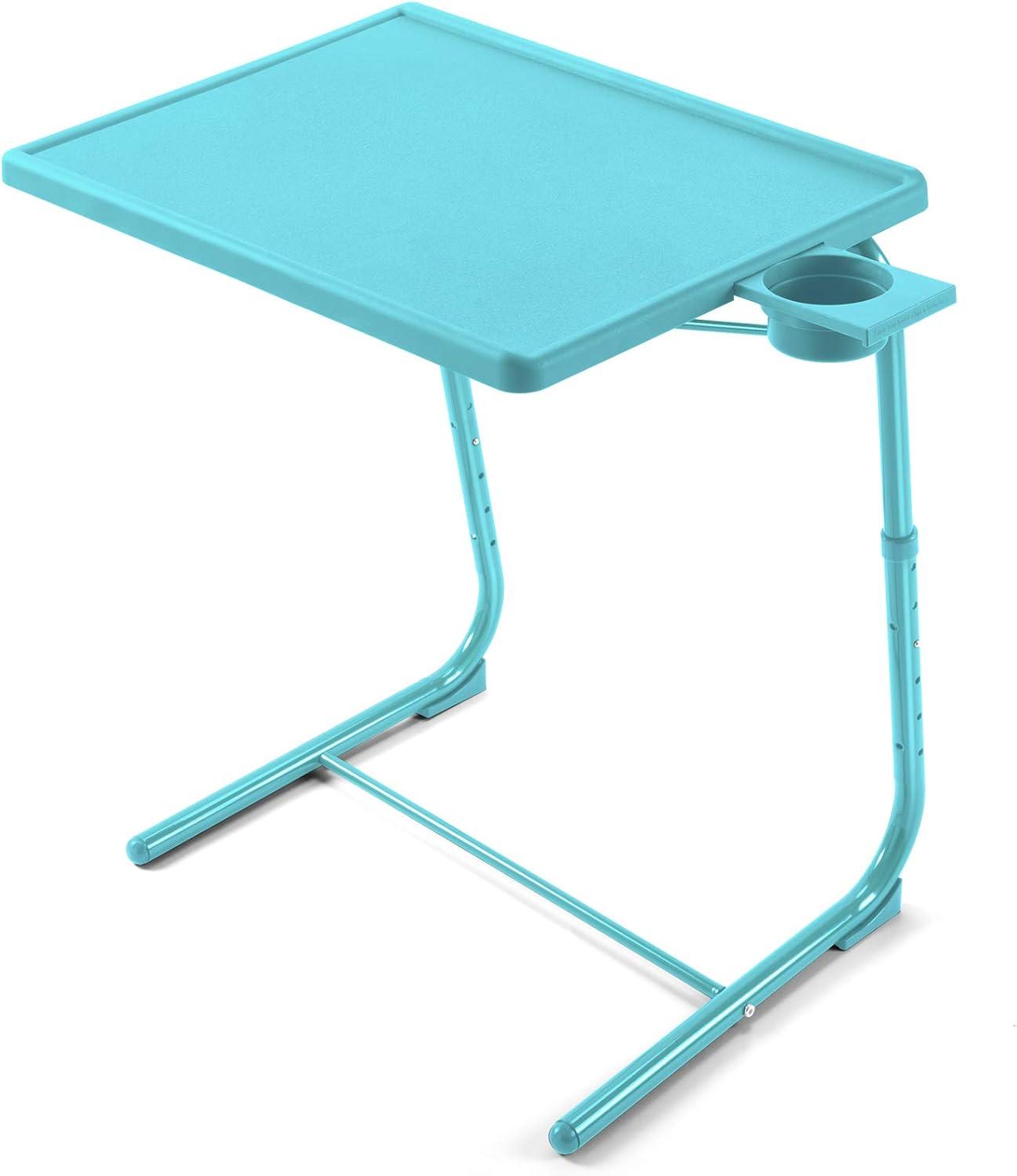 Azure Adjustable Folding TV Tray Table with Cup Holder