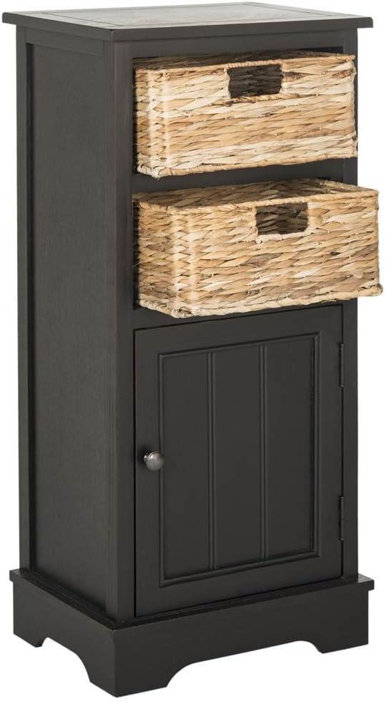 Connery Cabinet - Distressed Black - Safavieh.