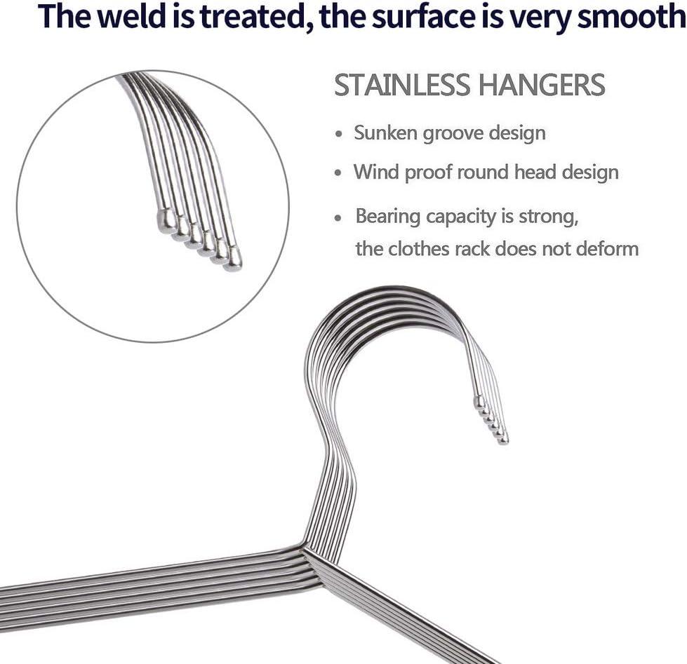 Hokku Designs Wire Hangers Coat Hangers Strong Heavy Duty Metal Hangers 16.5 Inch Ultra Thin Space Saving Clothes Hangers,(Sliver/50 Pack )