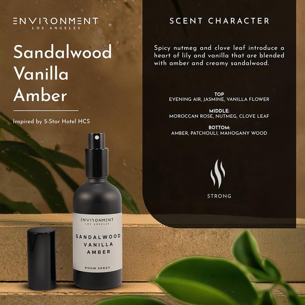 ENVIRONMENT 100mL Room Spray Inspired by Hotel Costes® - Sandalwood | Vanilla | Amber