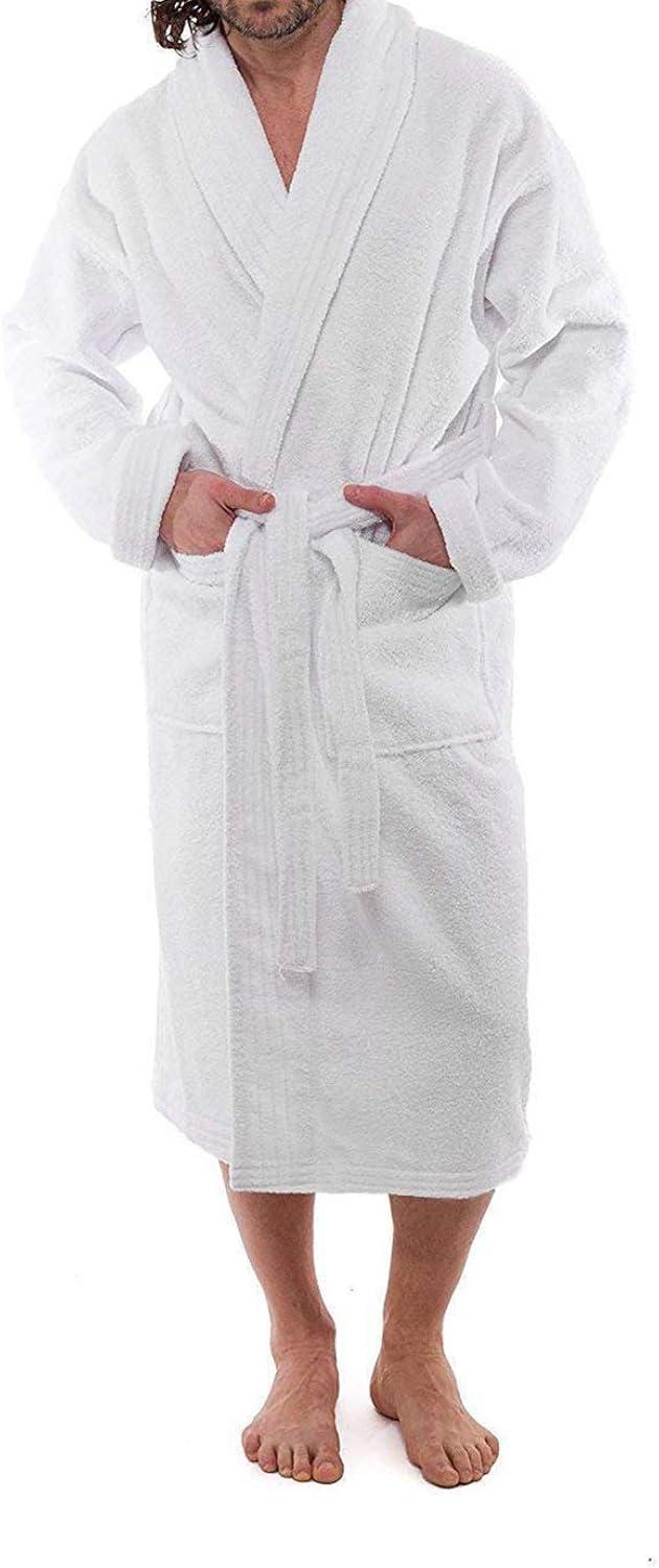Ramesses Bathrobe Mens,Premium Thick Terry Cloth Bathrobe,Towel Bath robe Long–Staple Combed Men's Cotton Robe