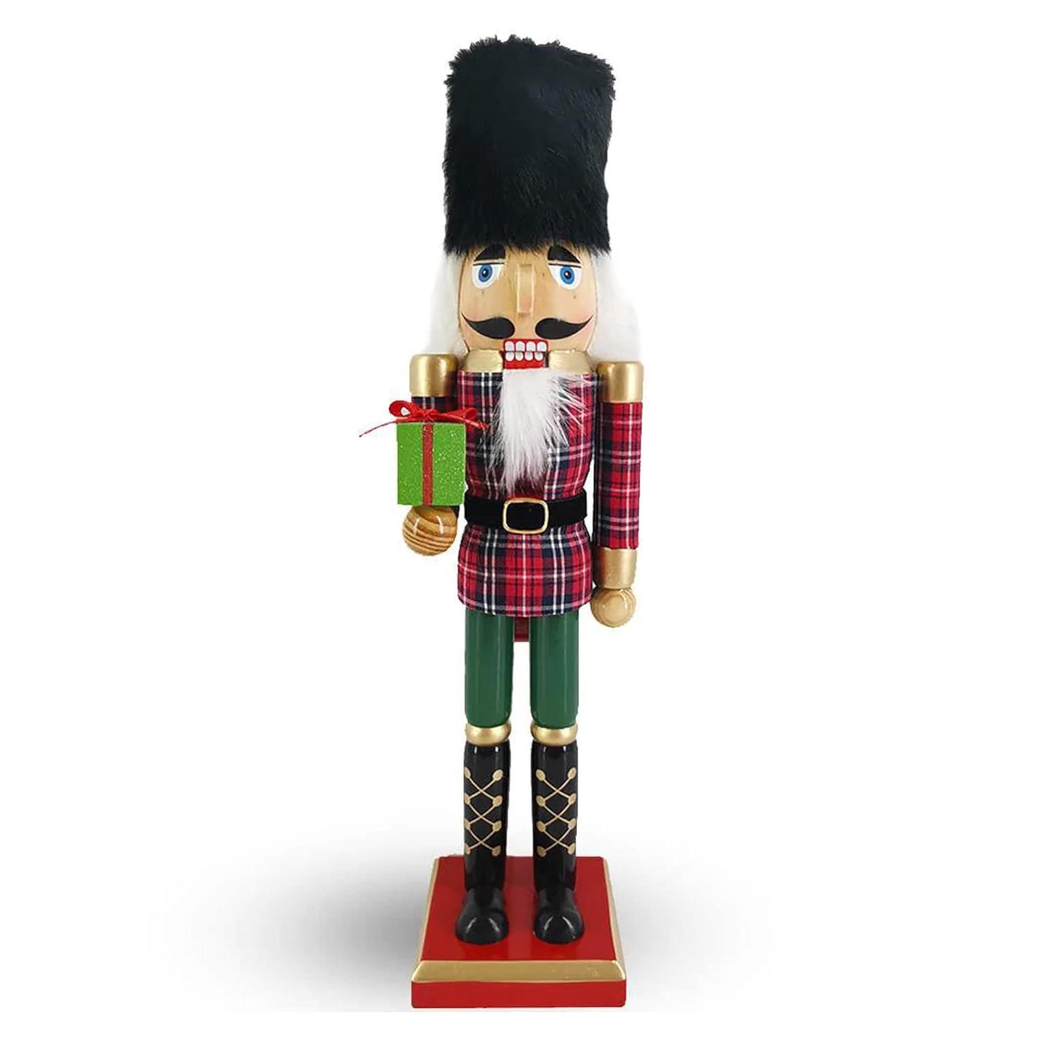 Christmas Nutcracker in Red and Green Plaid