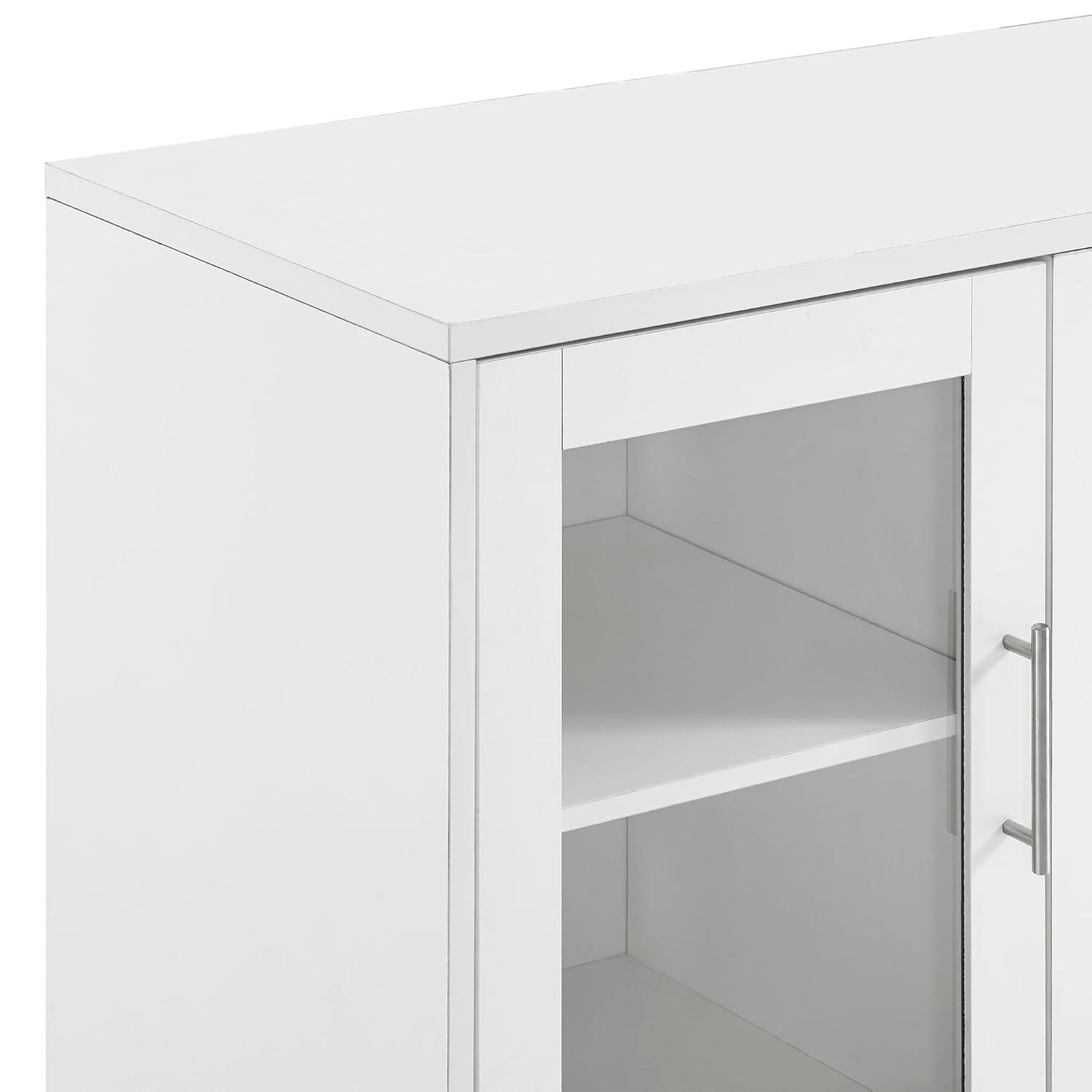 Walker Edison Modern 2-Door TV Stand for TVs up to 58", White