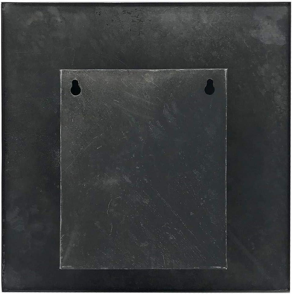 Modern Home Living Wall Galvanized Steel/Zinc Succulent Planter (Black Zinc, 4 Pocket)