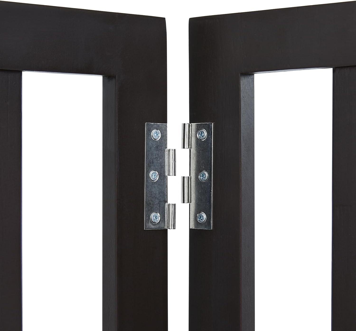 Solid Wood Free Standing Pet Gate With Door