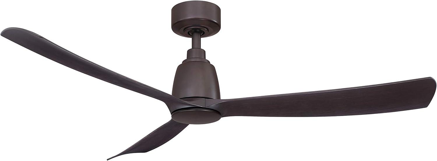 52" Dark Bronze Ceiling Fan with Dark Walnut Blades and Remote