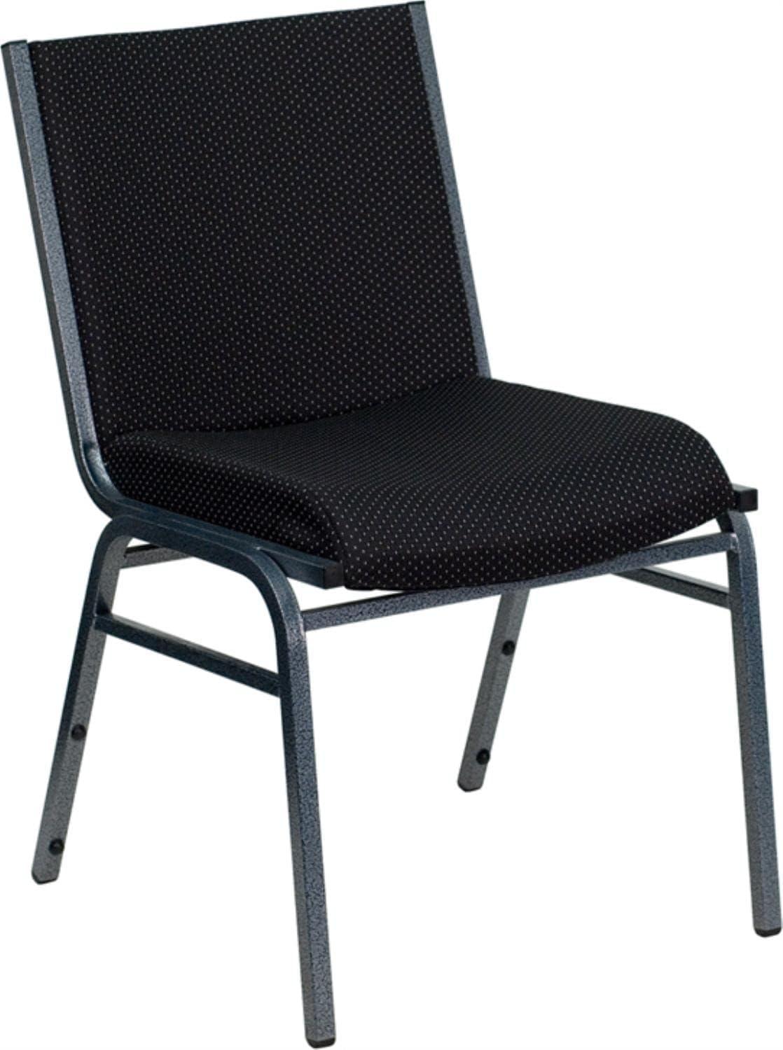 Flash Furniture HERCULES Series Heavy Duty Black Vinyl Stack Chair