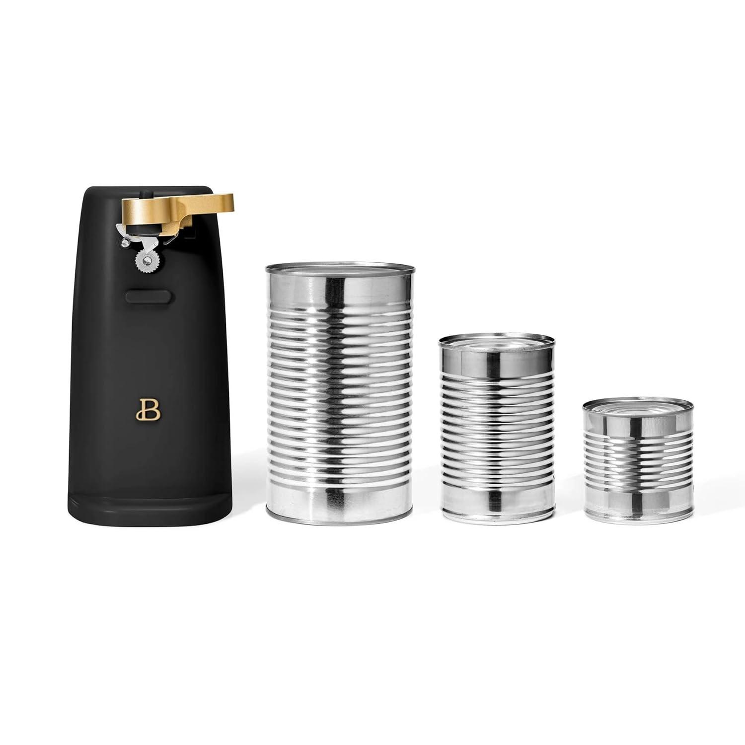 Beautiful Easy-Prep Electric Can Opener, Black Sesame by Drew Barrymore