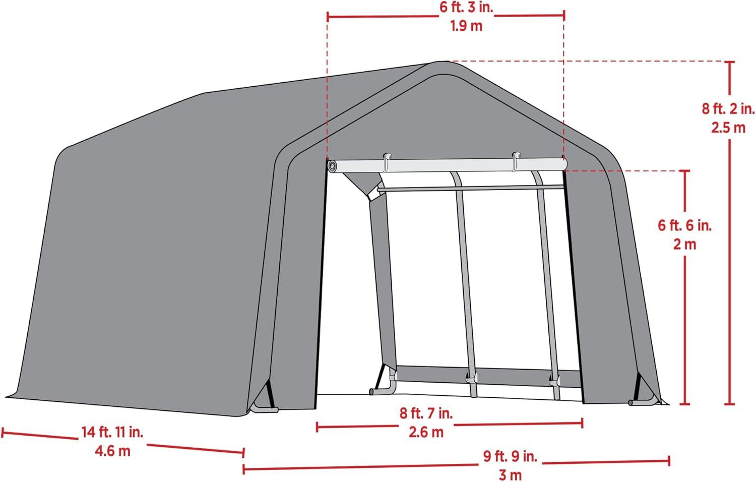 Scotts Storage Shed 10 x 15 x 8 Green Peak