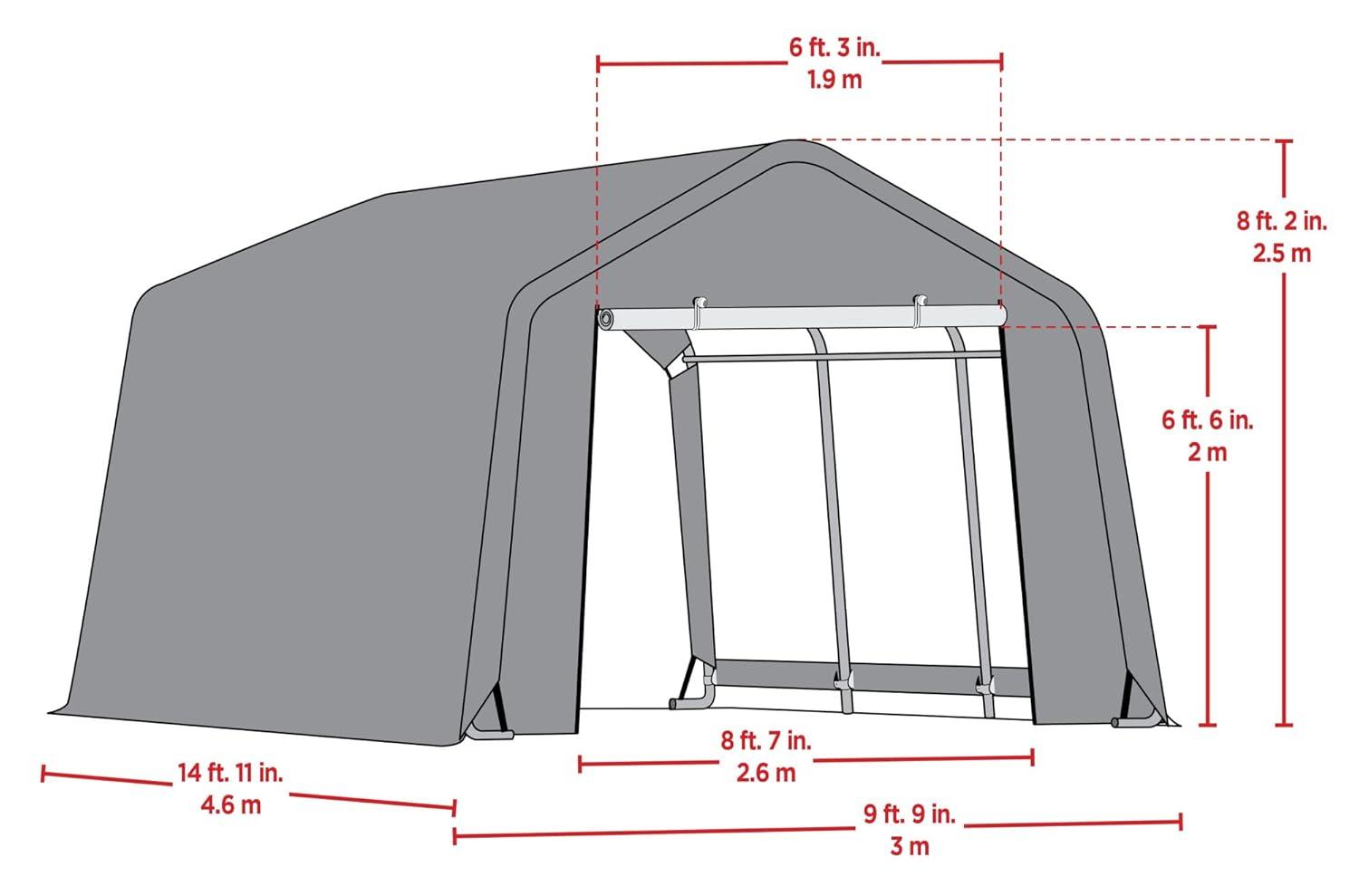 Scotts Storage Shed 10 x 15 x 8 Green Peak