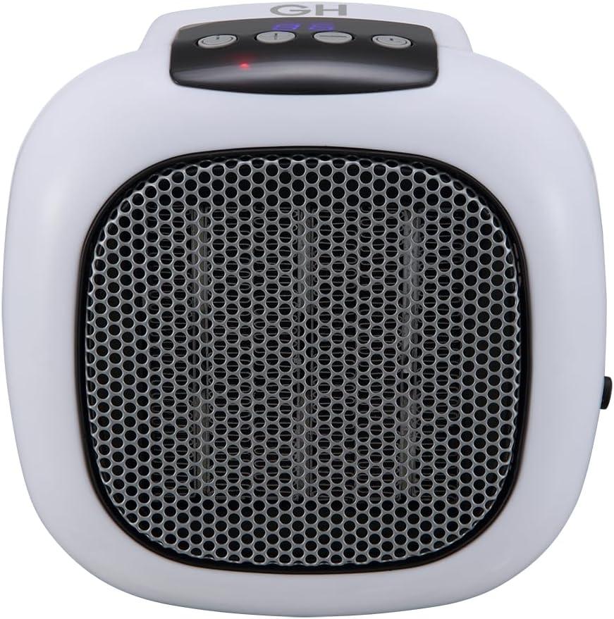Digital Ceramic 750-Watt Wall Outlet Plug-in Space Heater by Good Housekeeping (White)