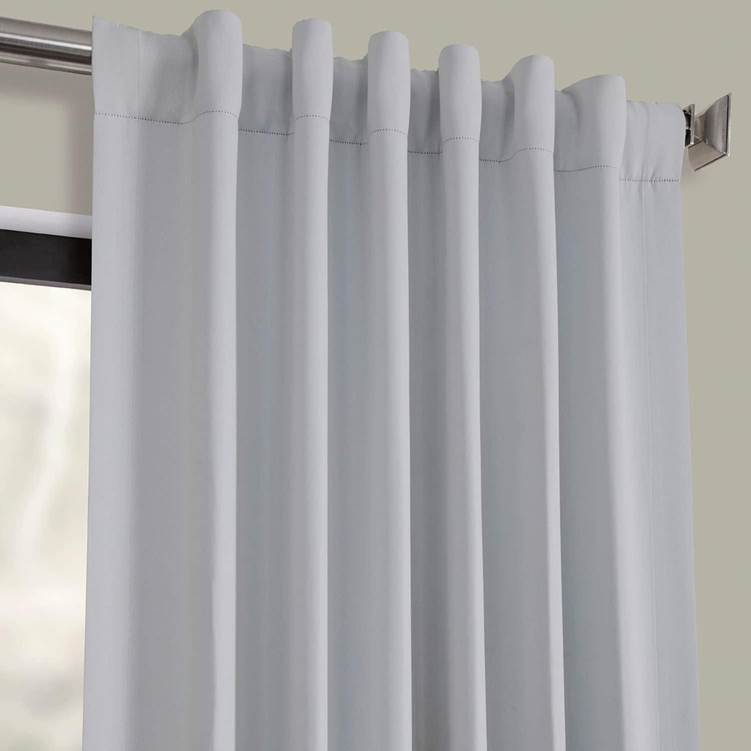 Arctic Grey Blackout Room Darkening Curtain (1 Panel), Arctic Grey, 50W X 96L