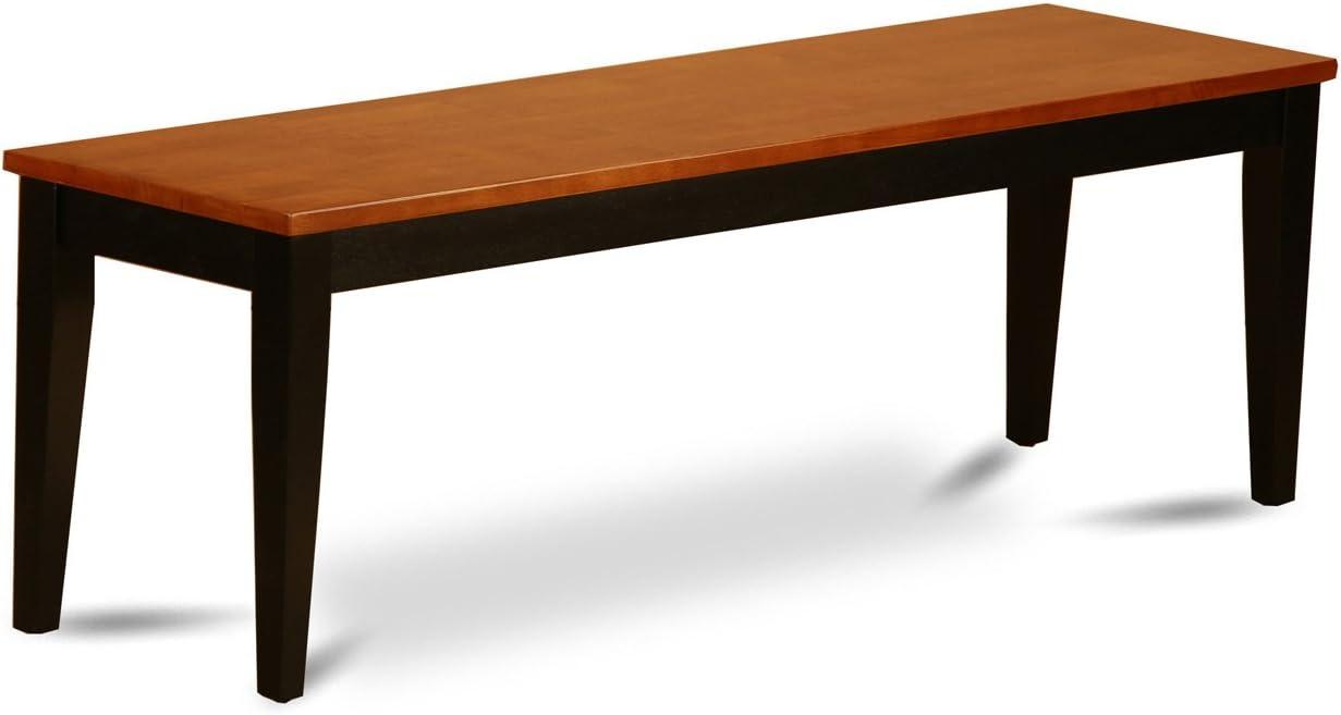 East West Furniture  Dining Set Contains a Rectangle Kitchen Table and Dining Chairs with a Bench (Chair Seat Type Options) NIAV6-BCH-LC 6