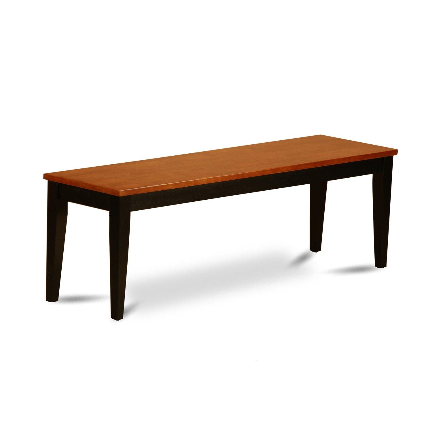 East West Furniture  Dining Set Contains a Rectangle Kitchen Table and Dining Chairs with a Bench (Chair Seat Type Options) NIAV6-BCH-LC 6