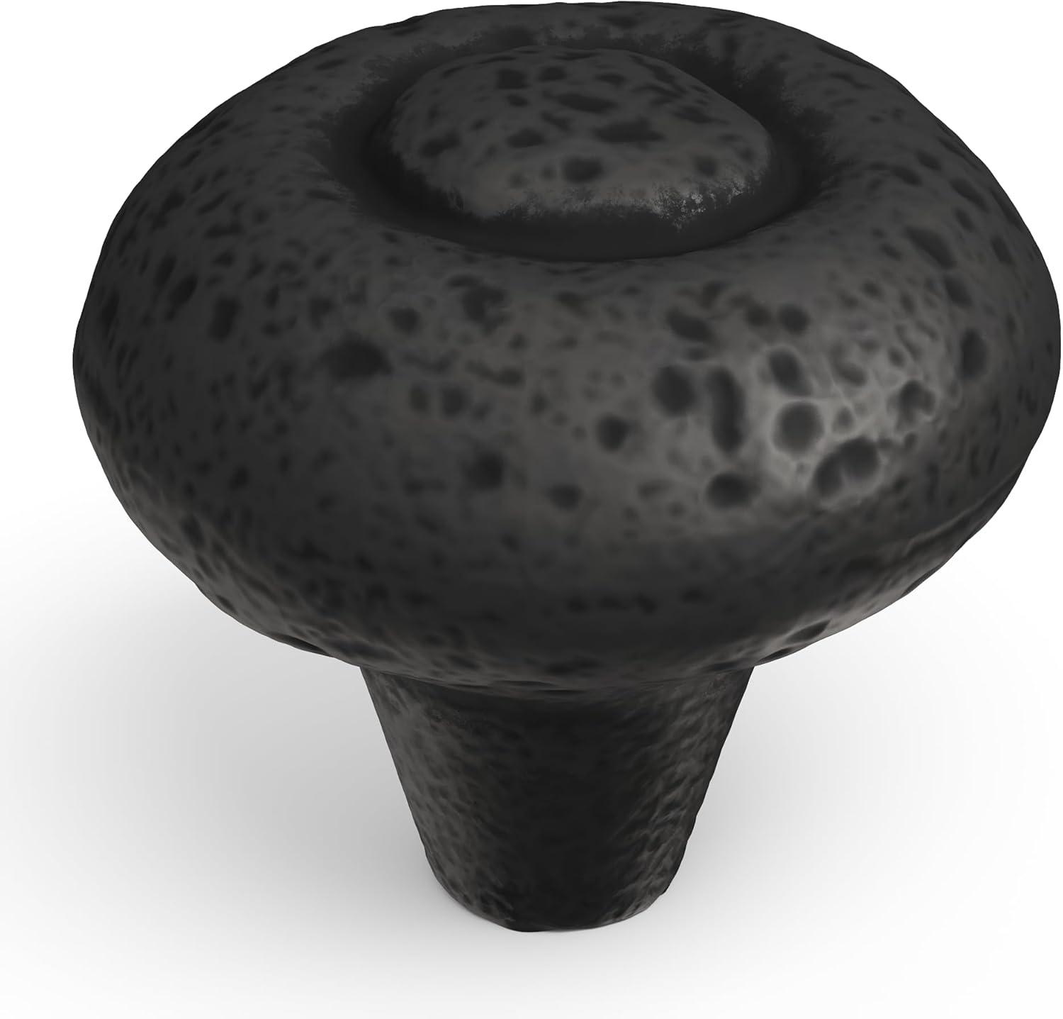 Refined Rustic 1 1/2" Diameter Mushroom Knob Multipack