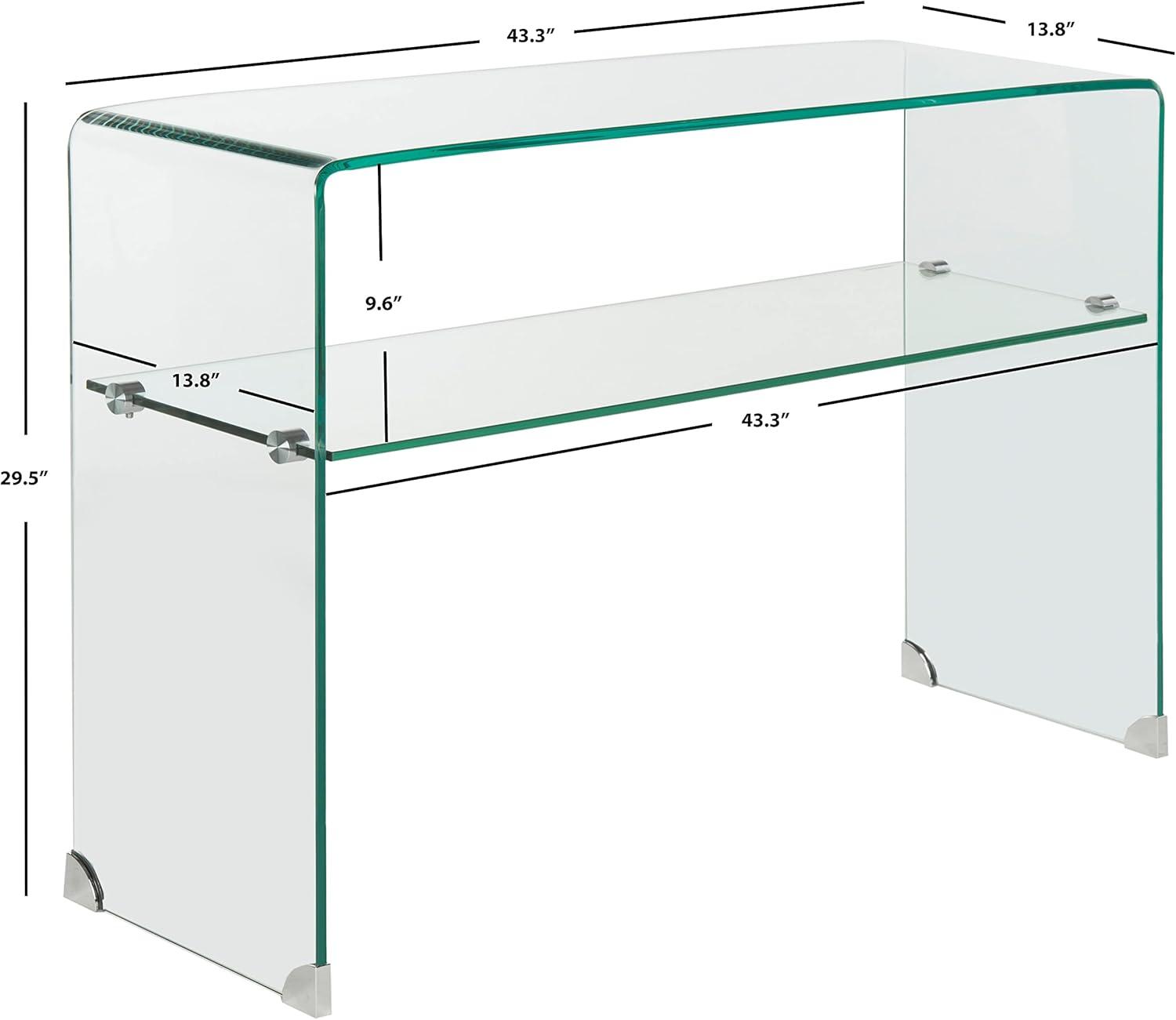 Haslemere 43.31'' Glass Console Table