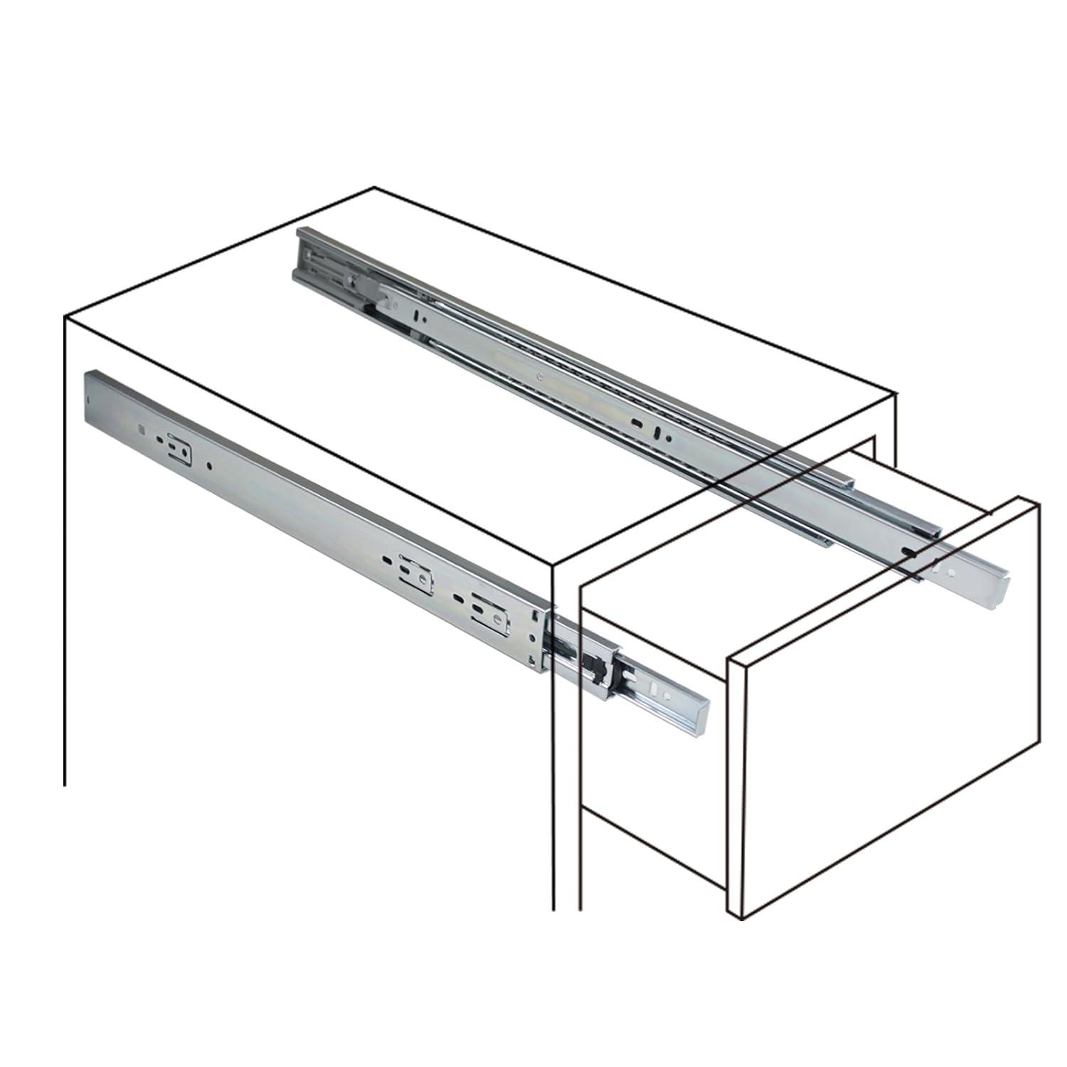 10 Pairs Soft Close Full Extension Drawer Slides 10"-24" Ball Bearing Side Mount Household
