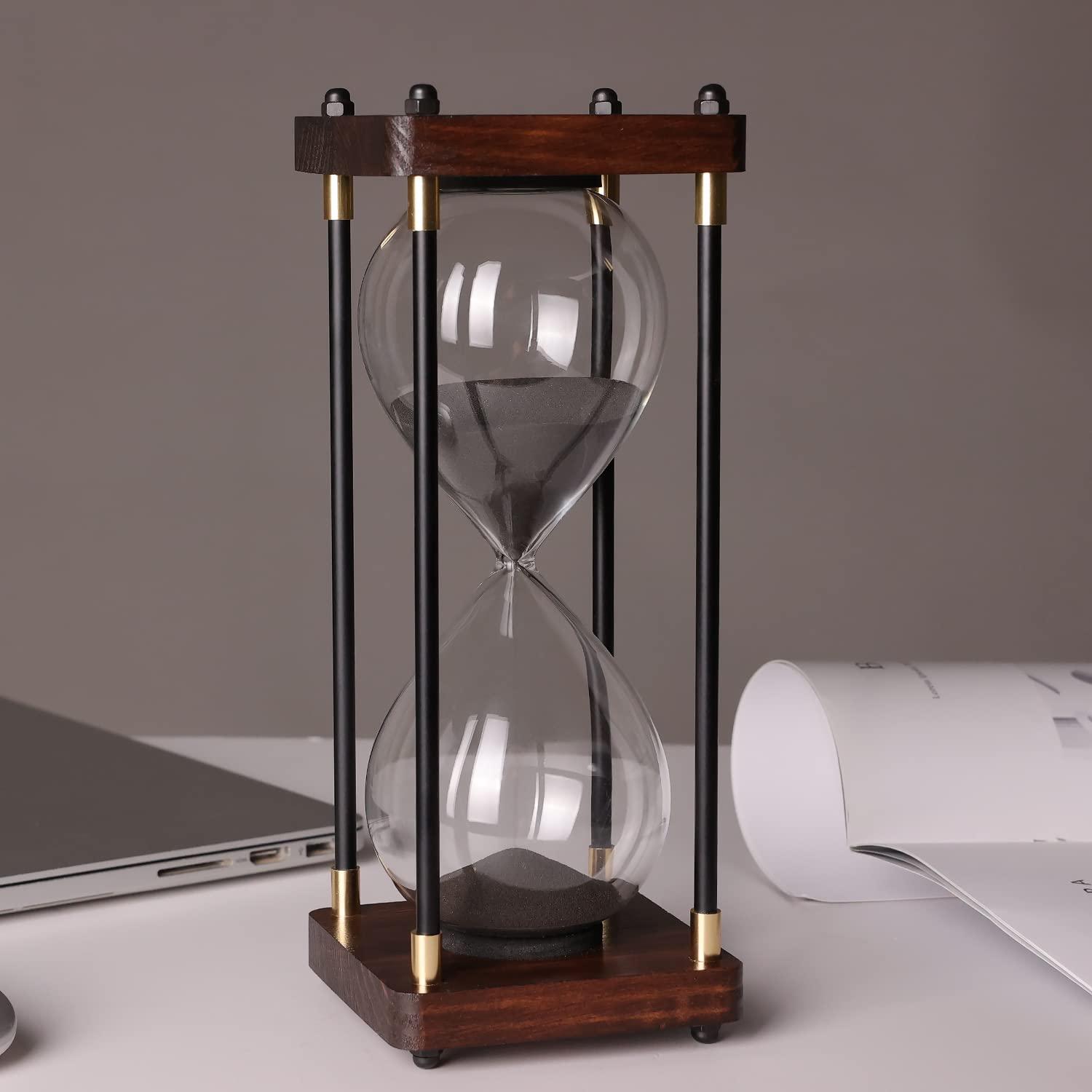 Large Sand Timer, Hourglass Timer 60 Minutes ,Vintage Wooden Hour Glass Timer