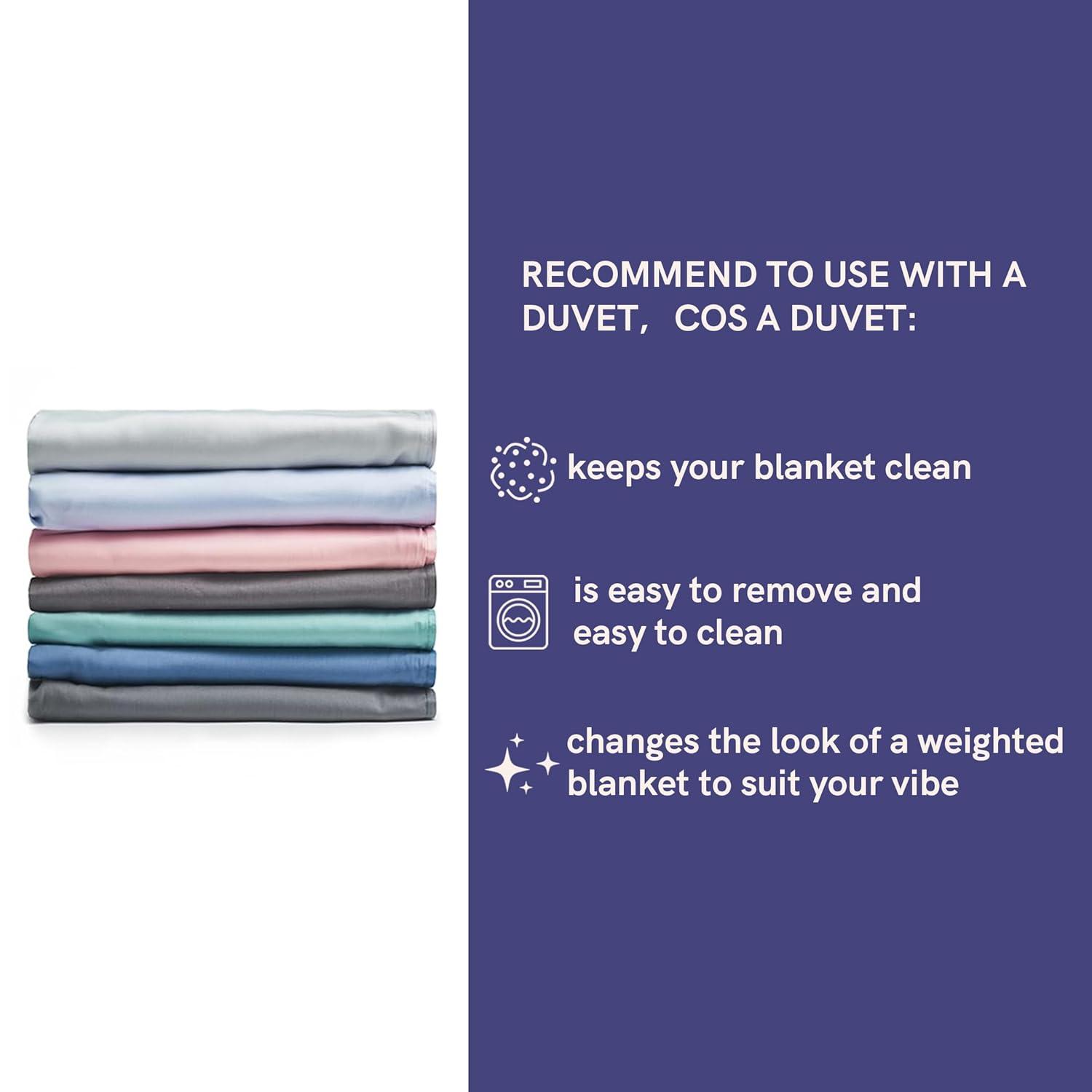 YnM Exclusive Weighted Blanket, Cooling & Cozy Velvet Dual-Sided, Smallest Compartments with Glass Beads, Ideal for One Person of 140lbs on Twin/Full Bed (48x72 Inches, 15 Pounds, Blue/Grey)