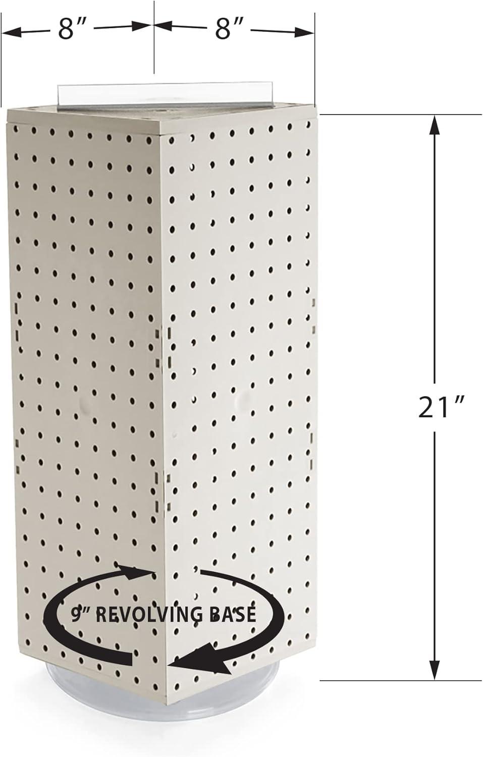 Azar Displays Four-Sided Revolving 8"W x 20"H Pegboard Counter Display