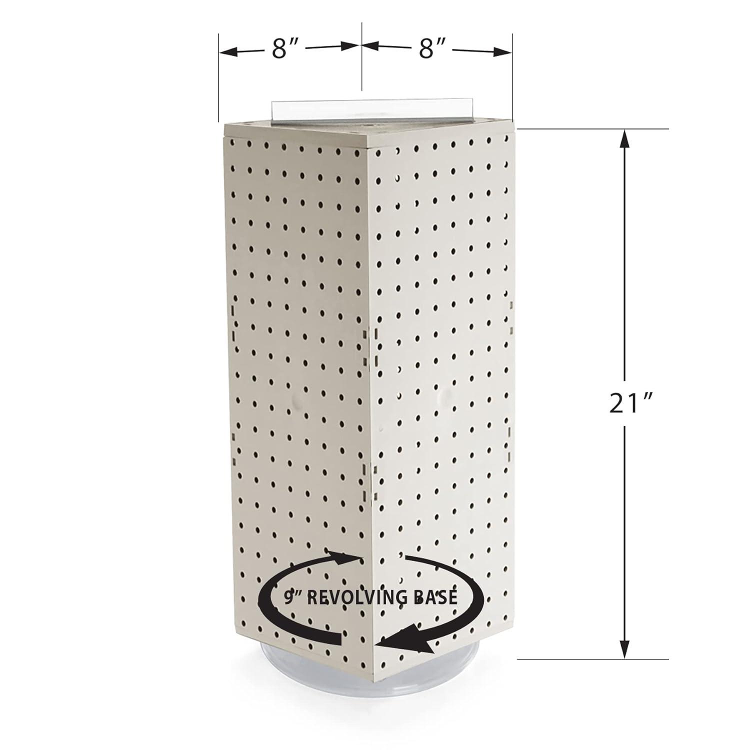 Azar Displays Four-Sided Revolving 8"W x 20"H Pegboard Counter Display