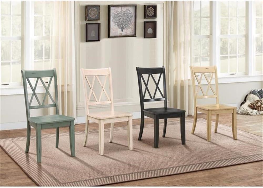 Lexicon Janina Contemporary Wood Dining Room Side Chair in White (Set of 2)