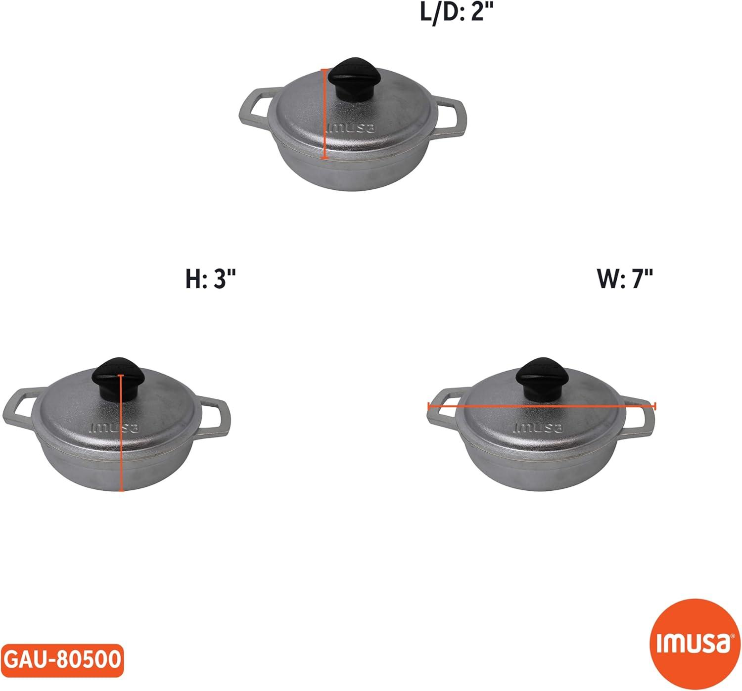 IMUSA 0.5qt Cast Aluminum Mini Caldero 4pc Set